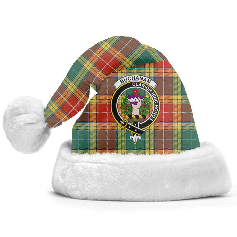 Clan Buchanan Old Sett Tartan Crest Christmas Santa Hat IW74 Buchanan Old Sett Tartan Tartan Santa Hat   