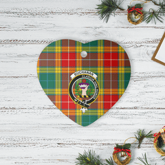 Clan Buchanan Old Sett Tartan Crest Heart Ceramic Ornament ZA38 Buchanan Old Sett Tartan Tartan Christmas   