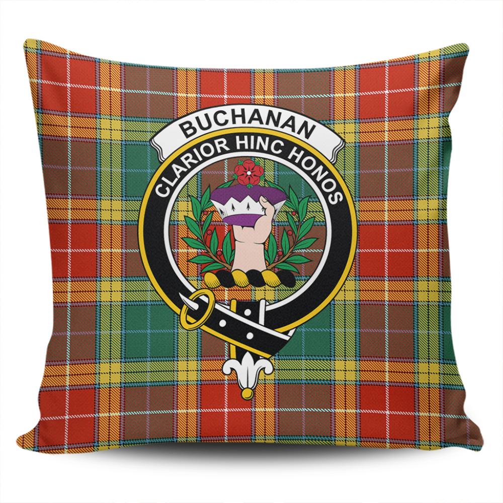 Clan Buchanan Old Sett Tartan Crest Pillow Cover QQ56 Clan Buchanan Tartan Today   