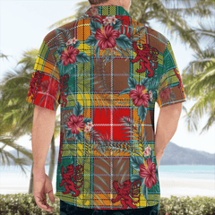 Clan Buchanan Old Sett Tartan Scottish Lion Hawaiian Shirt BN55 Buchanan Old Sett Tartan Tartan Hawaii Shirt   