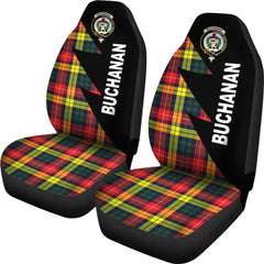 Clan Buchanan Tartan Crest Car Seat Cover  - Flash StyleZI75 Clan Buchanan Tartan Today   