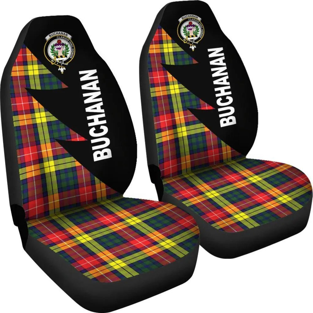 Clan Buchanan Tartan Crest Car Seat Cover  - Flash StyleZI75 Clan Buchanan Tartan Today   