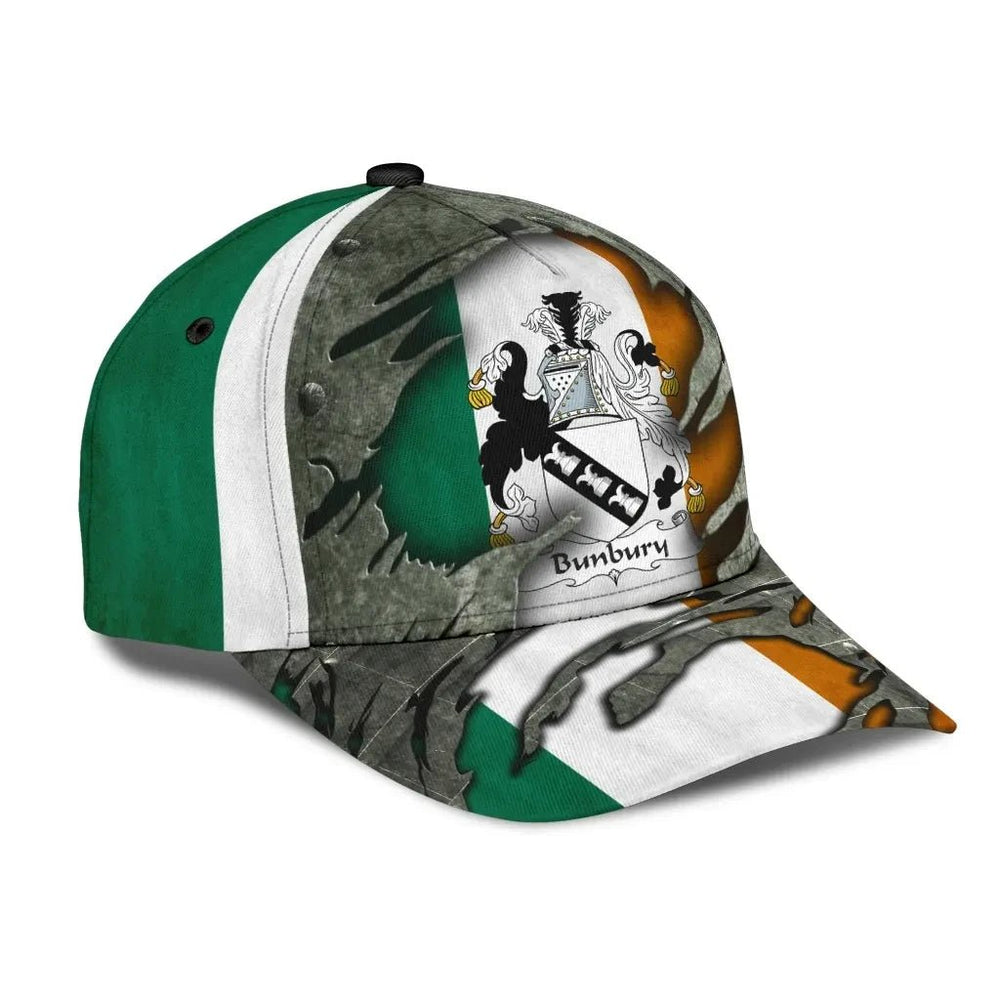 Clan Bunbury Coat Of Arms - Irish Family Crest Classic Cap UL94 Bunbury Coat Of Arms Irish Cap   