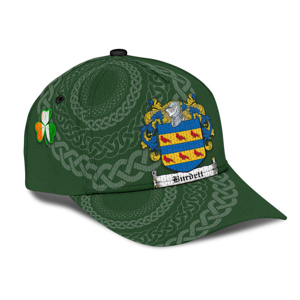 Clan Burdett Coat Of Arms - Irish Family Crest St Patrick's Day Classic CapDZ20 Classic Cap - Burdett Coat Of Arms St Patrick's Day Classic Cap Irish Cap   