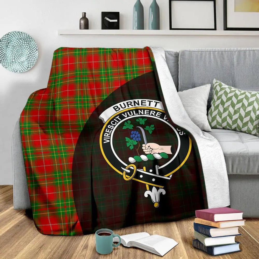 Clan Burnett Ancient Tartan Crest Blanket Wave Style CK78 Clan Burnett Tartan Today   
