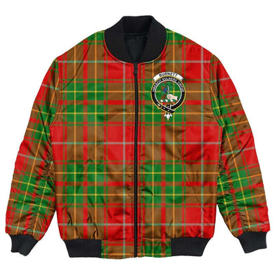 Clan Burnett Ancient Tartan Crest Bomber Jacket BV99