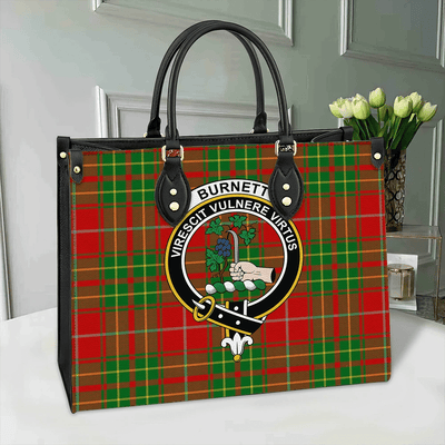 Clan Burnett Ancient Tartan Crest Leather Bag ON20