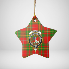 Clan Burnett Ancient Tartan Crest Star Ceramic Ornament ZC90 Burnett Ancient Tartan Tartan Christmas   