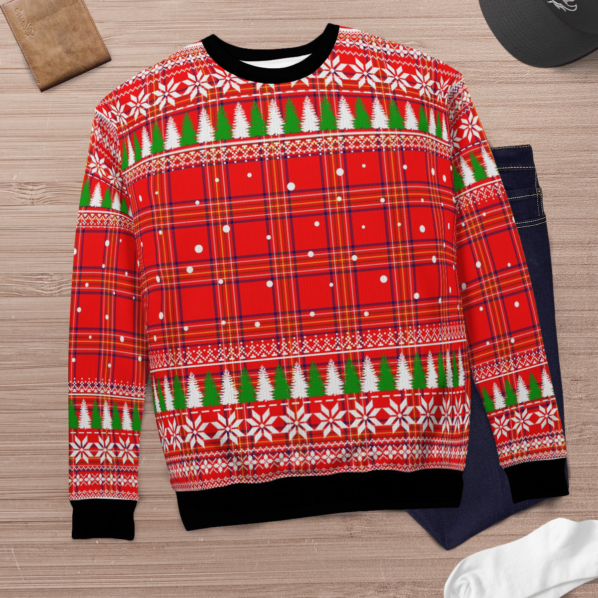 Clan Burnett Modern Tartan Christmas Ugly Sweater IJ19 Burnett Modern Tartan Tartan Ugly Sweater   