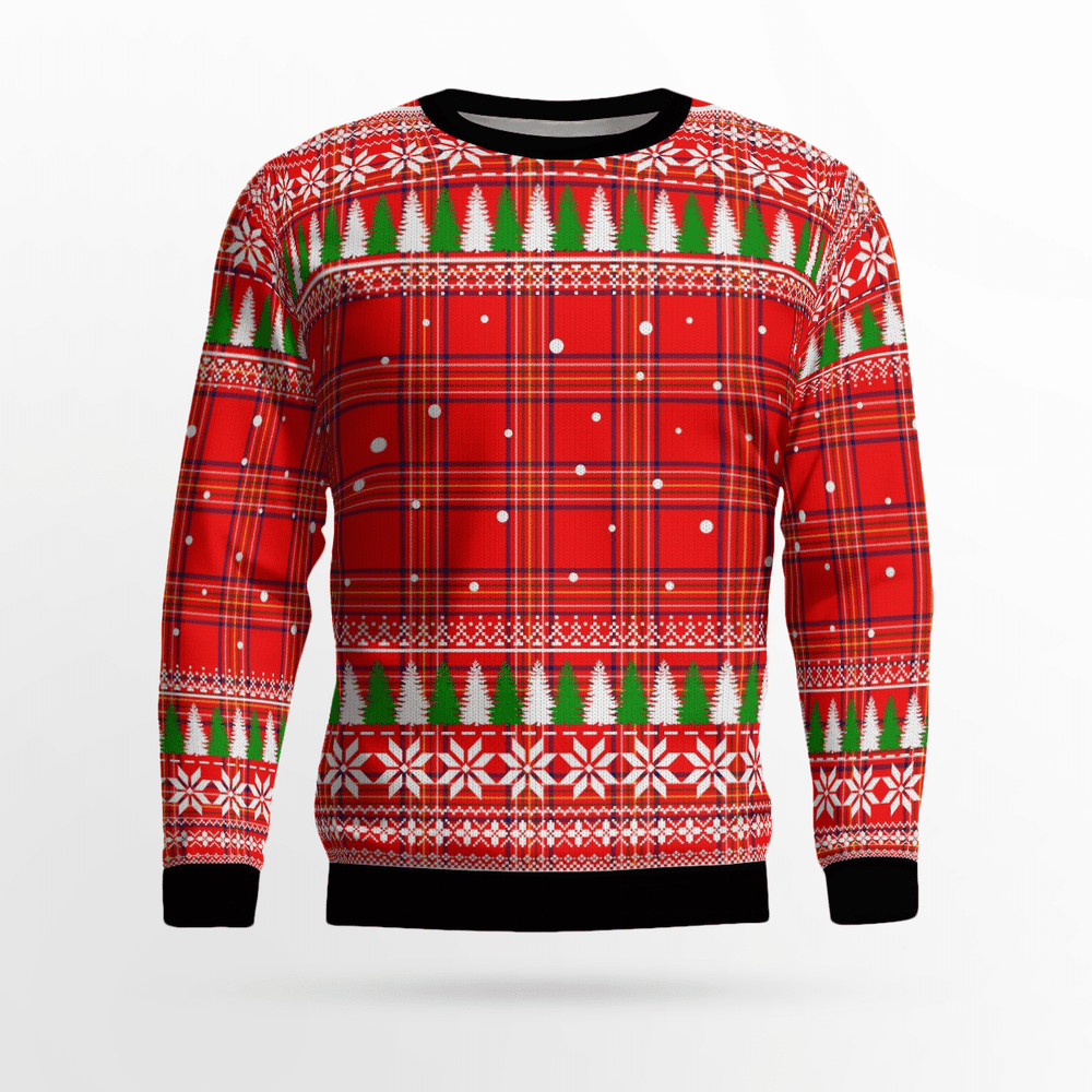 Clan Burnett Modern Tartan Christmas Ugly Sweater IJ19 Burnett Modern Tartan Tartan Ugly Sweater   