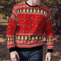 Clan Burnett Modern Tartan Christmas Ugly Sweater IJ19 Burnett Modern Tartan Tartan Ugly Sweater   