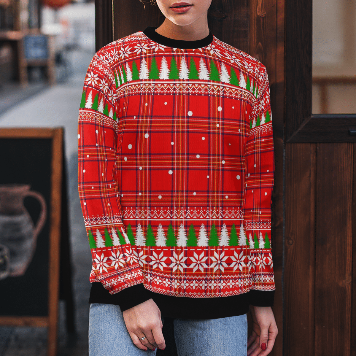 Clan Burnett Modern Tartan Christmas Ugly Sweater IJ19 Burnett Modern Tartan Tartan Ugly Sweater   