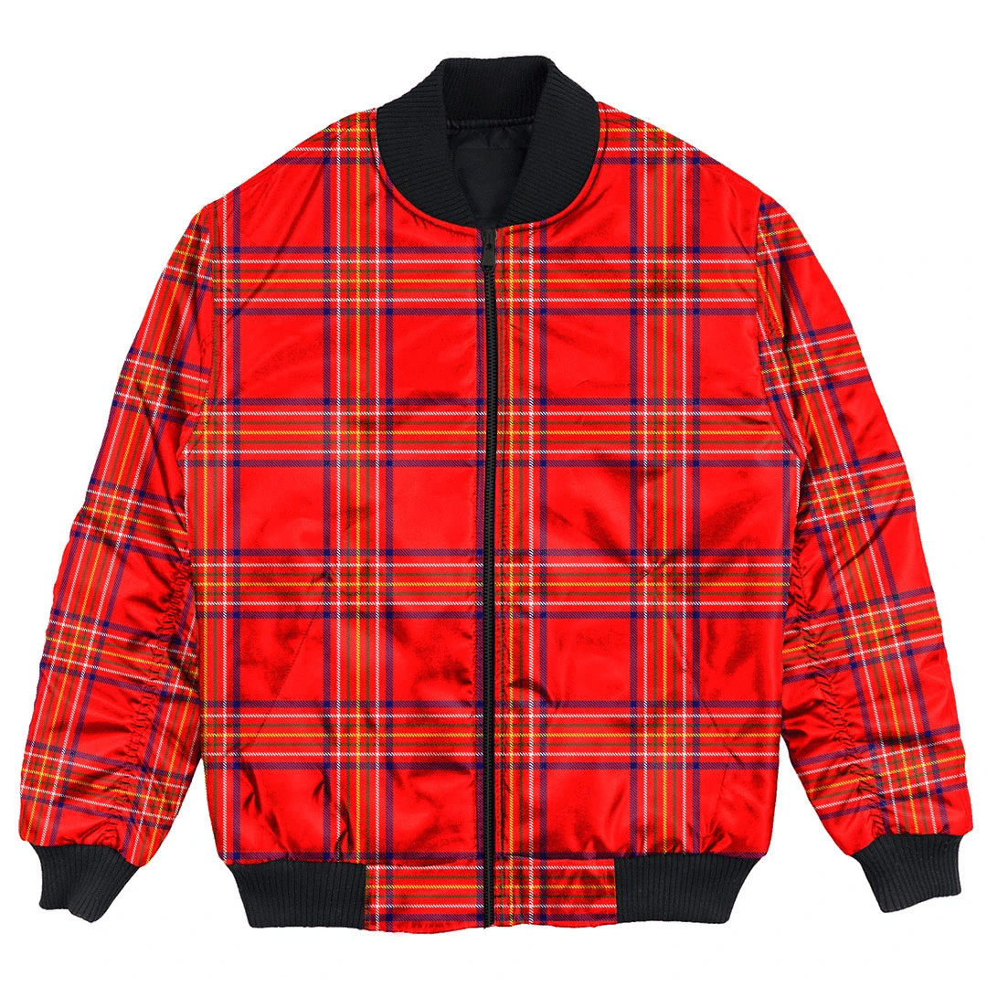 Clan Burnett Modern Tartan Clan Bomber Jacket GJ84 Burnett Modern Tartan Tartan Bomber Jacket   