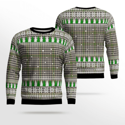 Clan Burns Check Tartan Christmas Ugly Sweater