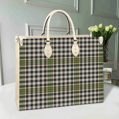 Clan Burns Check Tartan Leather Bag SD79 Clan Burns Tartan Today   