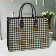 Clan Burns Check Tartan Leather Bag SD79 Clan Burns Tartan Today   