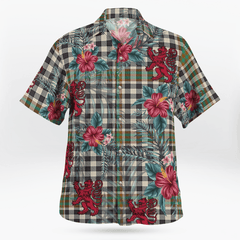 Clan Burns Check Tartan Scottish Lion Hawaiian Shirt TS42 Burns Check Tartan Tartan Hawaii Shirt   