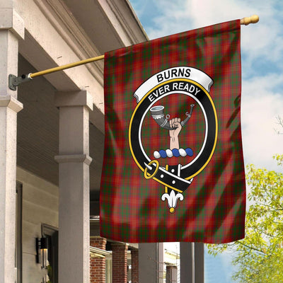 Clan Burns Tartan Crest Garden Flag