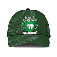 Clan Butcher Coat Of Arms - Irish Family Crest St Patrick's Day Classic CapLN80 Classic Cap - Butcher Coat Of Arms St Patrick's Day Classic Cap Irish Cap   
