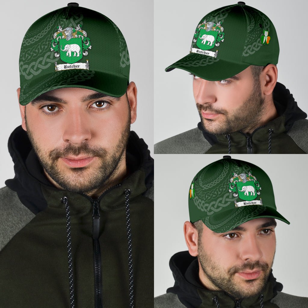 Clan Butcher Coat Of Arms - Irish Family Crest St Patrick's Day Classic CapLN80 Classic Cap - Butcher Coat Of Arms St Patrick's Day Classic Cap Irish Cap   