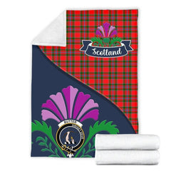 Clan Butter Tartan Crest Premium Blanket Thistle Style KA51 Clan Butter Tartan Today   