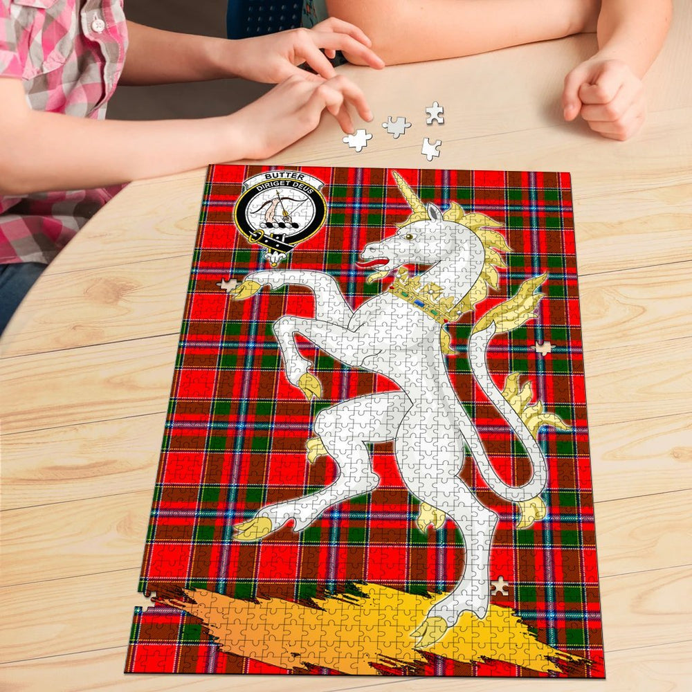 Clan Butter Tartan Crest Unicorn Scotland Jigsaw Puzzles Gift For Family LM34 Clan Butter Tartan Today   