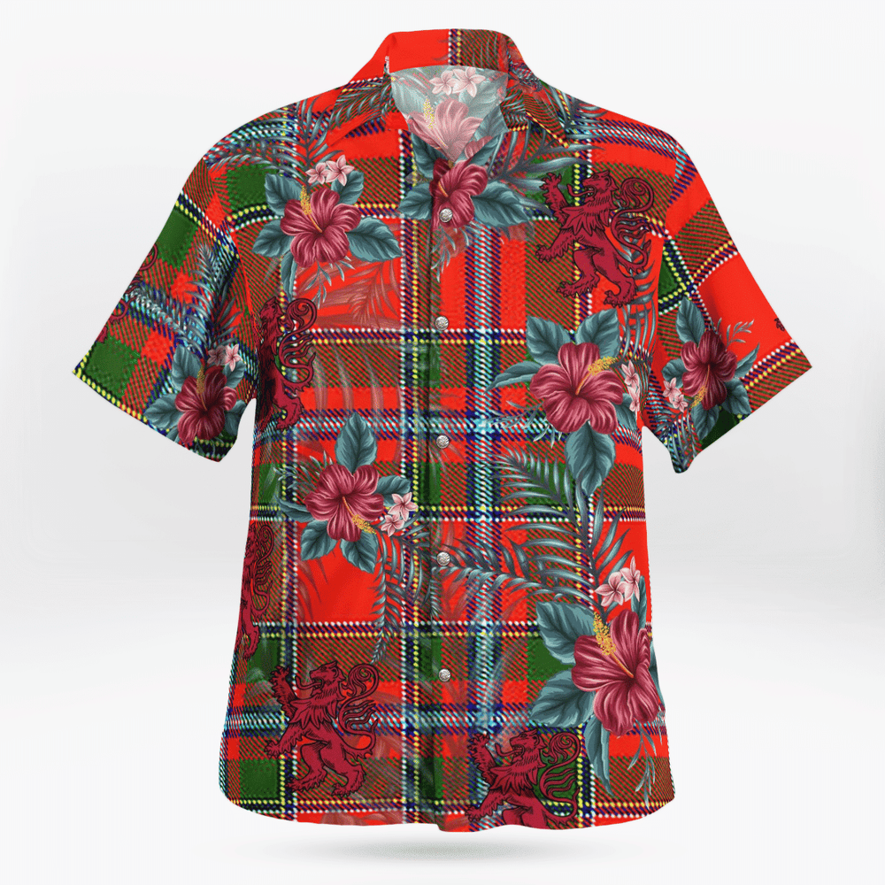 Clan Butter Tartan Scottish Lion Hawaiian Shirt YR47 Butter Tartan Tartan Hawaii Shirt   