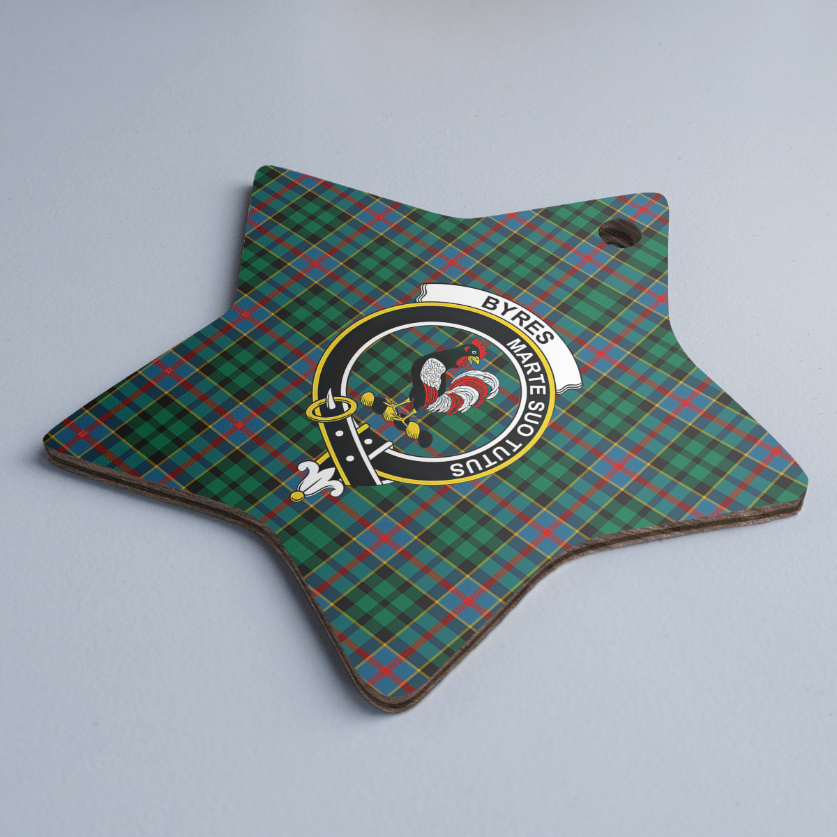 Clan Byres 1 Tartan Crest Star Ceramic Ornament NL44 Byres 1 Tartan Tartan Christmas   