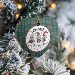 Clan Byres 1 Tartan Gnome Heart Ceramic Ornament MS60 Byres 1 Tartan Gnome Tartan Christmas   