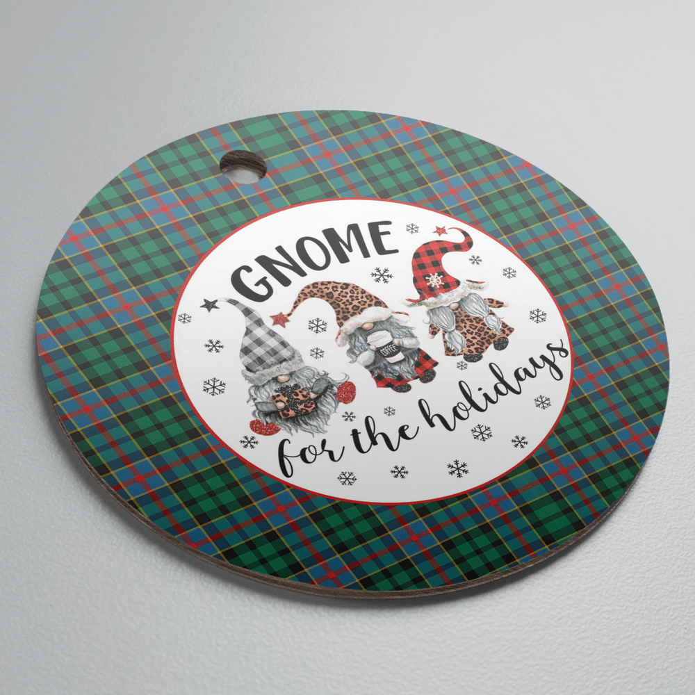 Clan Byres 1 Tartan Gnome Round Ceramic Ornament FG62 Byres 1 Tartan Tartan Christmas   