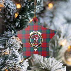 Clan Byres 2 Tartan Crest Star Ceramic Ornament FJ76 Byres 2 Tartan Tartan Christmas   