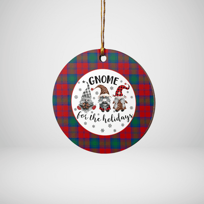 Clan Byres 2 Tartan Gnome Round Ceramic Ornament