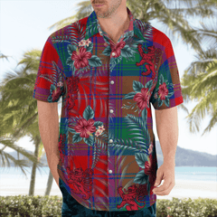 Clan Byres 2 Tartan Scottish Lion Hawaiian Shirt FN91 Byres 2 Tartan Tartan Hawaii Shirt   