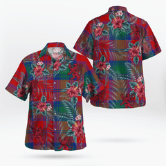 Clan Byres 2 Tartan Scottish Lion Hawaiian Shirt FN91 Byres 2 Tartan Tartan Hawaii Shirt   