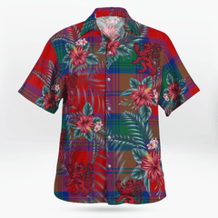 Clan Byres 2 Tartan Scottish Lion Hawaiian Shirt FN91 Byres 2 Tartan Tartan Hawaii Shirt   