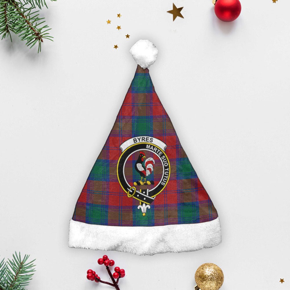 Clan Byres Tartan Crest Christmas Santa Hat OP74 Byres Tartan Tartan Santa Hat   