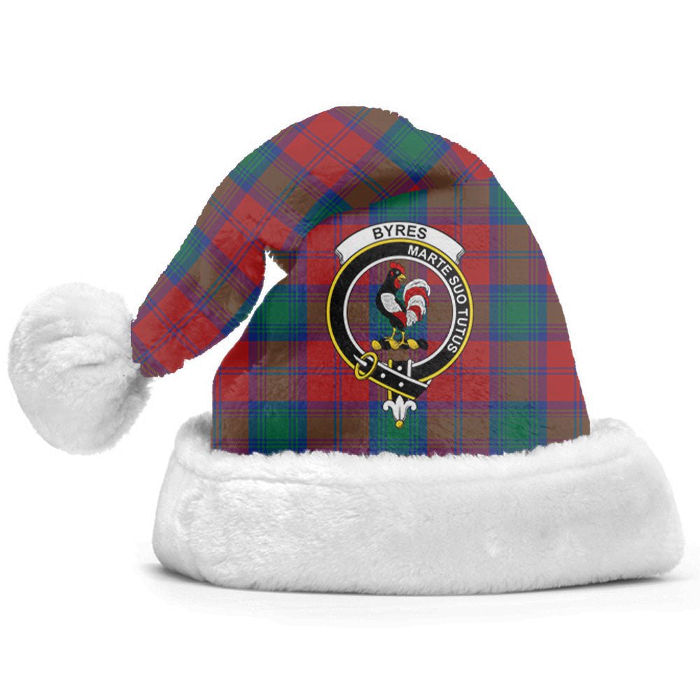 Clan Byres Tartan Crest Christmas Santa Hat OP74 Byres Tartan Tartan Santa Hat   