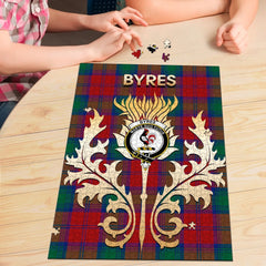 Clan Byres Tartan Crest Thistle Jigsaw Puzzles Gift For Family GB78 Clan Byres Tartan Today   