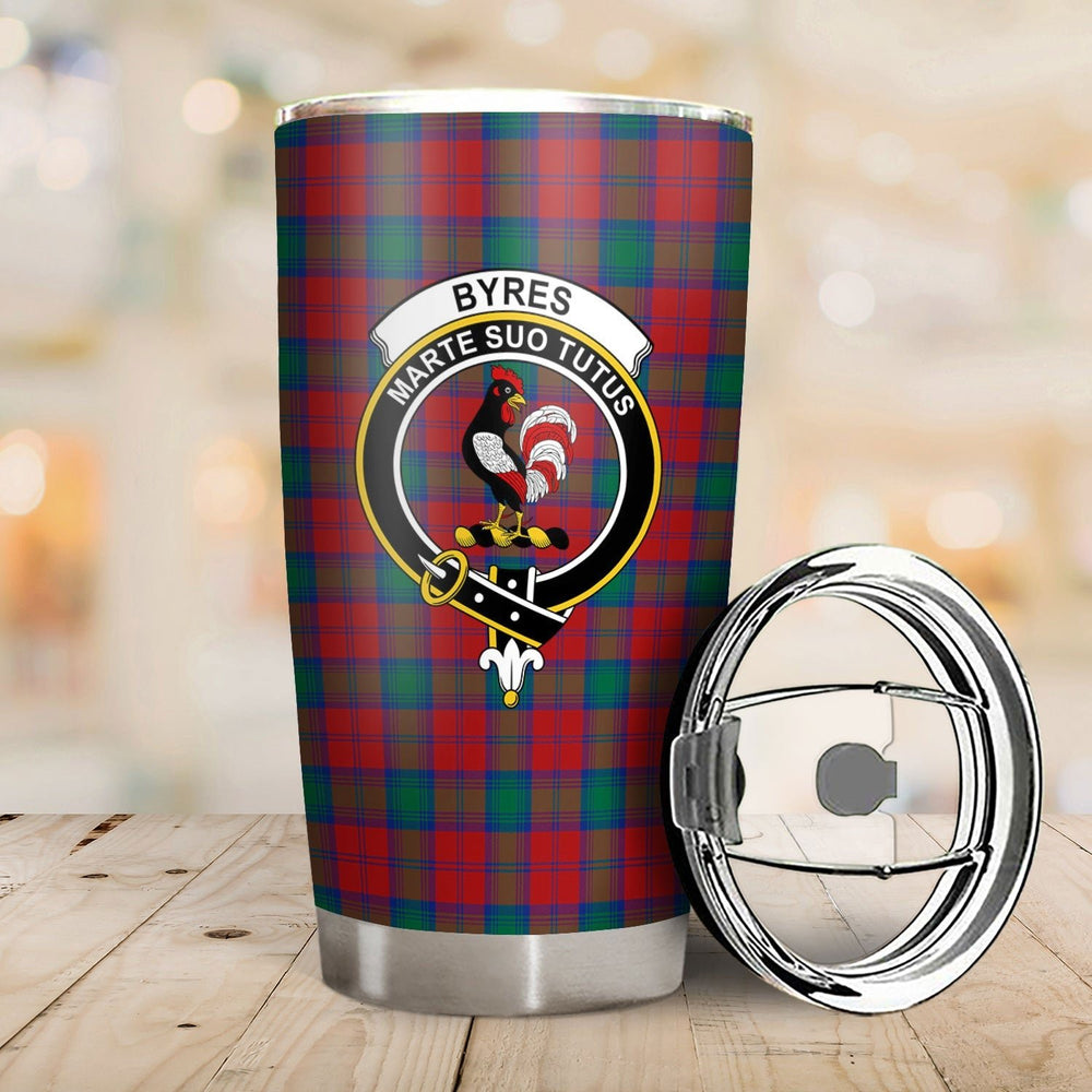 Clan Byres Tartan Crest Tumbler PB14 Clan Byres Tartan Today   