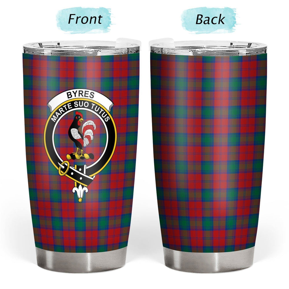 Clan Byres Tartan Crest Tumbler PB14 Clan Byres Tartan Today   