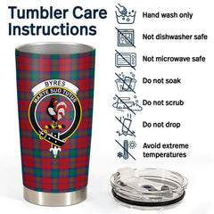 Clan Byres Tartan Crest Tumbler PB14 Clan Byres Tartan Today   
