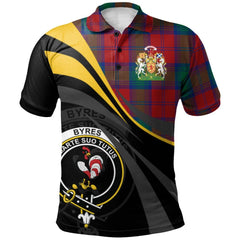 Clan Byres Tartan Polo Shirt - Royal Coat Of Arms Style EE93 Byres Tartan Tartan Polo   