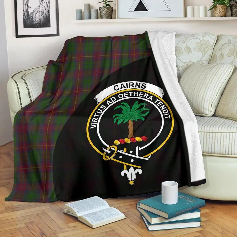 Clan Cairns Tartan Crest Blanket Wave Style EE61 Clan Cairns Tartan Today   