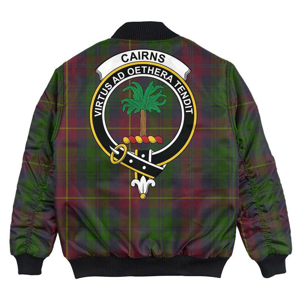 Clan Cairns Tartan Crest Bomber Jacket KQ85 Cairns Tartan Tartan Bomber Jacket   