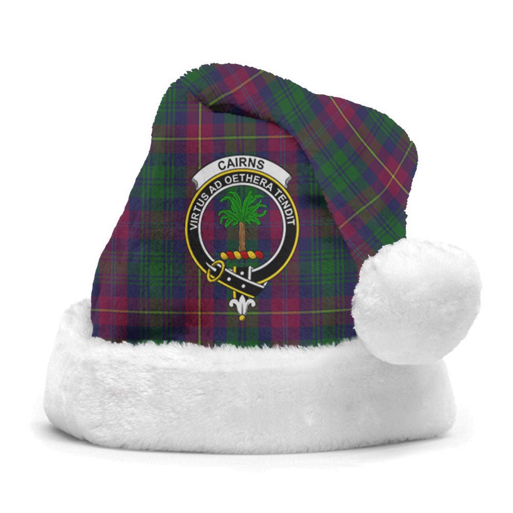 Clan Cairns Tartan Crest Christmas Santa Hat GF19 Cairns Tartan Tartan Santa Hat   