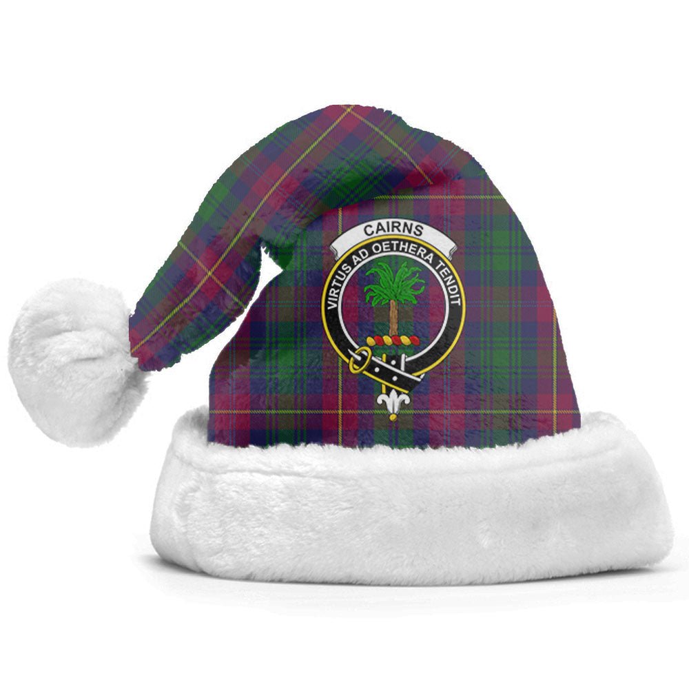 Clan Cairns Tartan Crest Christmas Santa Hat GF19 Cairns Tartan Tartan Santa Hat   