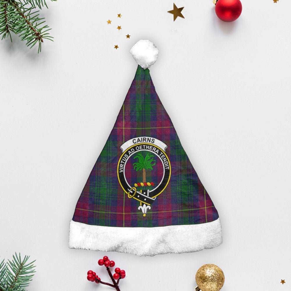 Clan Cairns Tartan Crest Christmas Santa Hat GF19 Cairns Tartan Tartan Santa Hat   