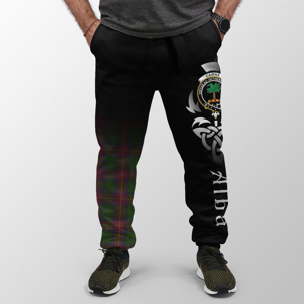 Clan Cairns Tartan Crest Jogger Sweatpants  Alba Celtic Style EY42 Clan Cairns Tartan Today   