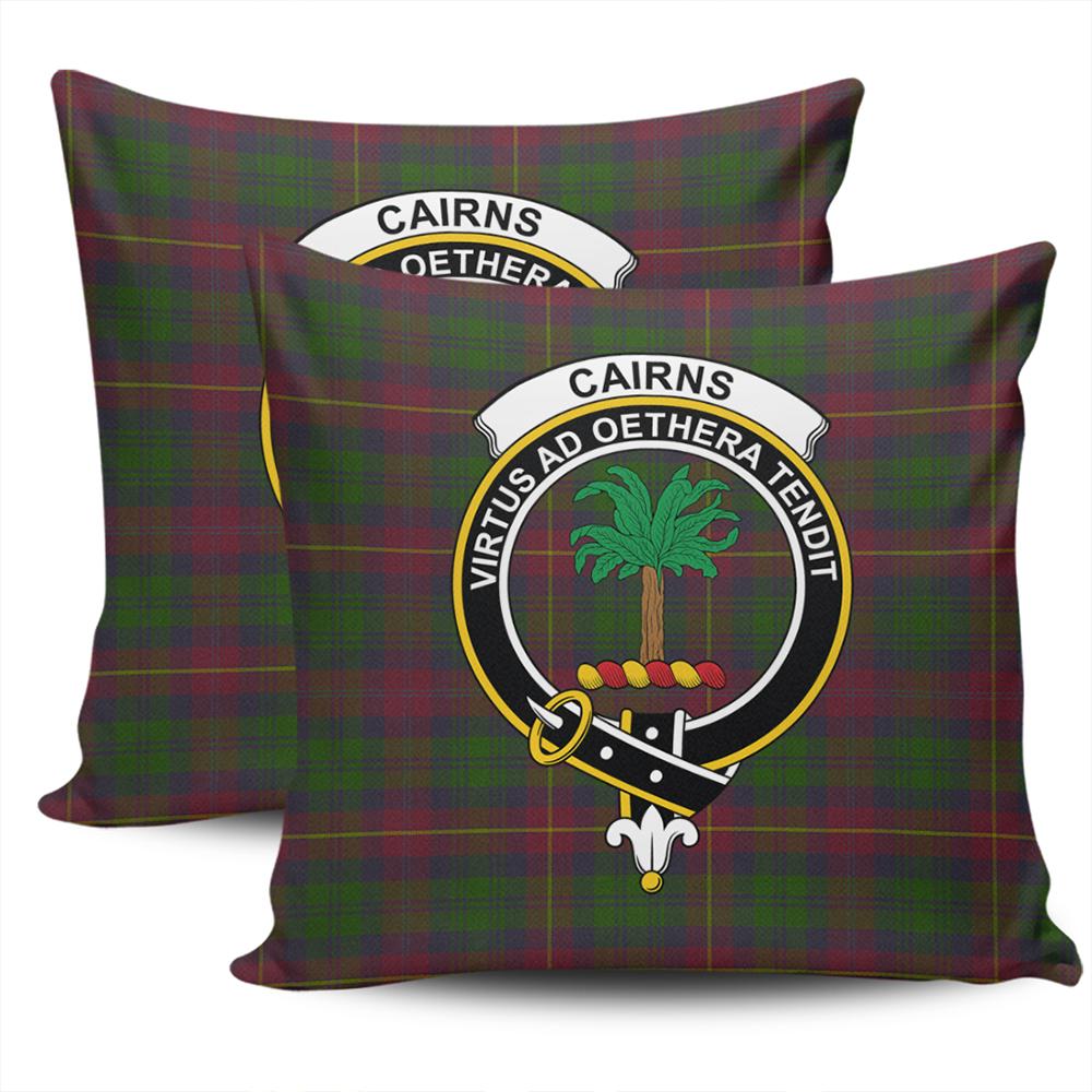 Clan Cairns Tartan Crest Pillow Cover GB51 Clan Cairns Tartan Today   