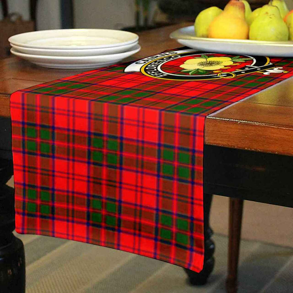 Clan Cairns Tartan Crest Table Runner Cotton VG88 Cairns Tartan Tartan Table Runner   